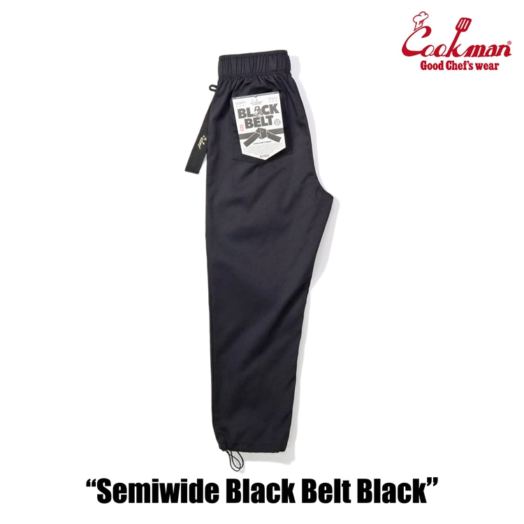 Cookman Chef Pants Semiwide - Black Belt : Black