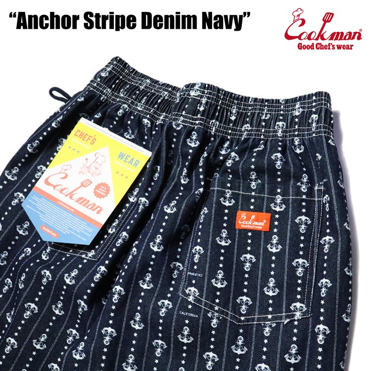 Cookman Chef Pants - Anchor Stripe Denim (All Sales Are Final)