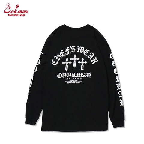 Cookman Long Sleeve Tees - Wine Opener : Black