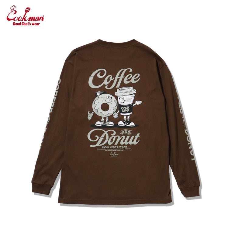 Long Sleeve Tees - Coffee & Donut : Dark Brown