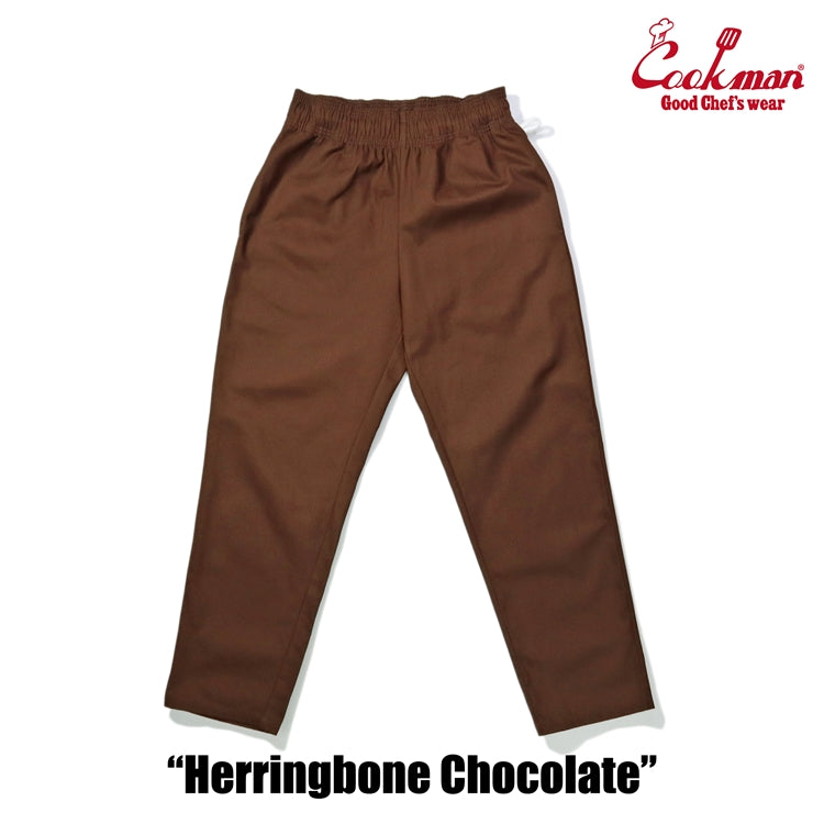 Cookman Chef Pants - Herringbone : Chocolate