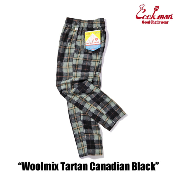 Cookman Chef Pants - Woolmix Tartan : Canadian Black