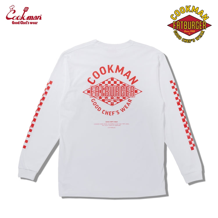 Long Sleeve Tees - FAT Checker : White