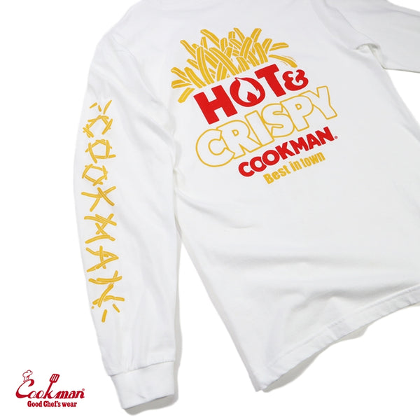 Cookman Long Sleeve Tees - French Fries : White