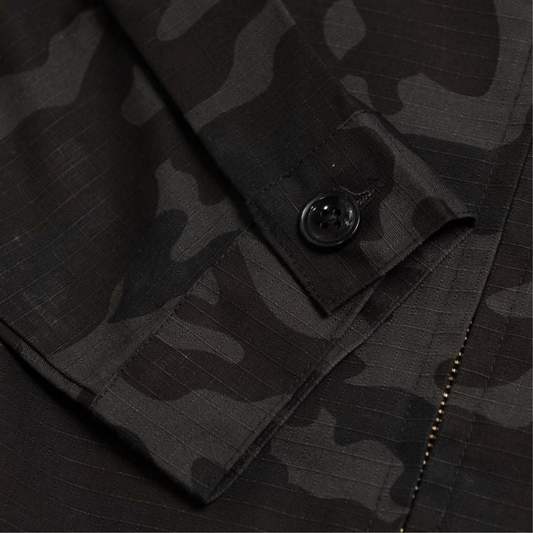 Cookman Delivery Jacket - Ripstop : Woodland Camo Black