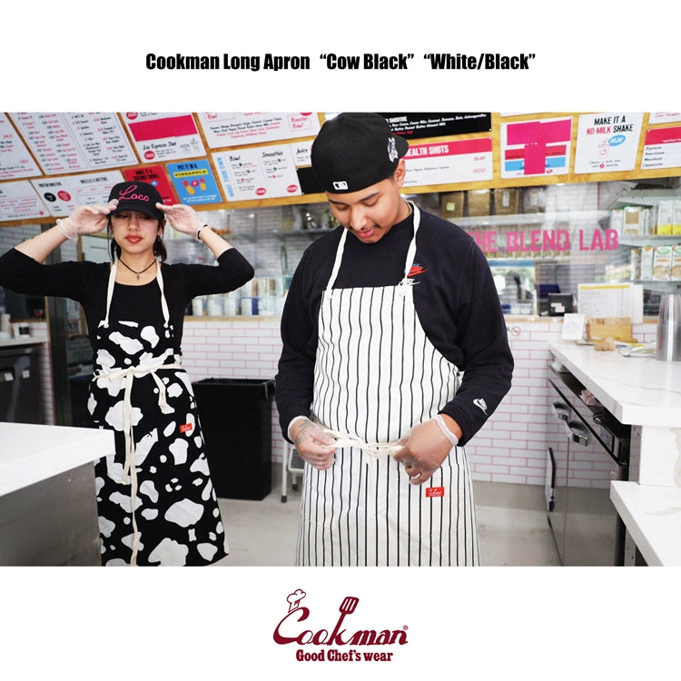 Cookman Long Apron - Cow : Black