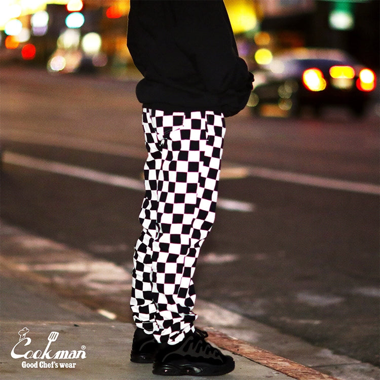 Cookman Waiter's Pants (stretch) - Checker : Black