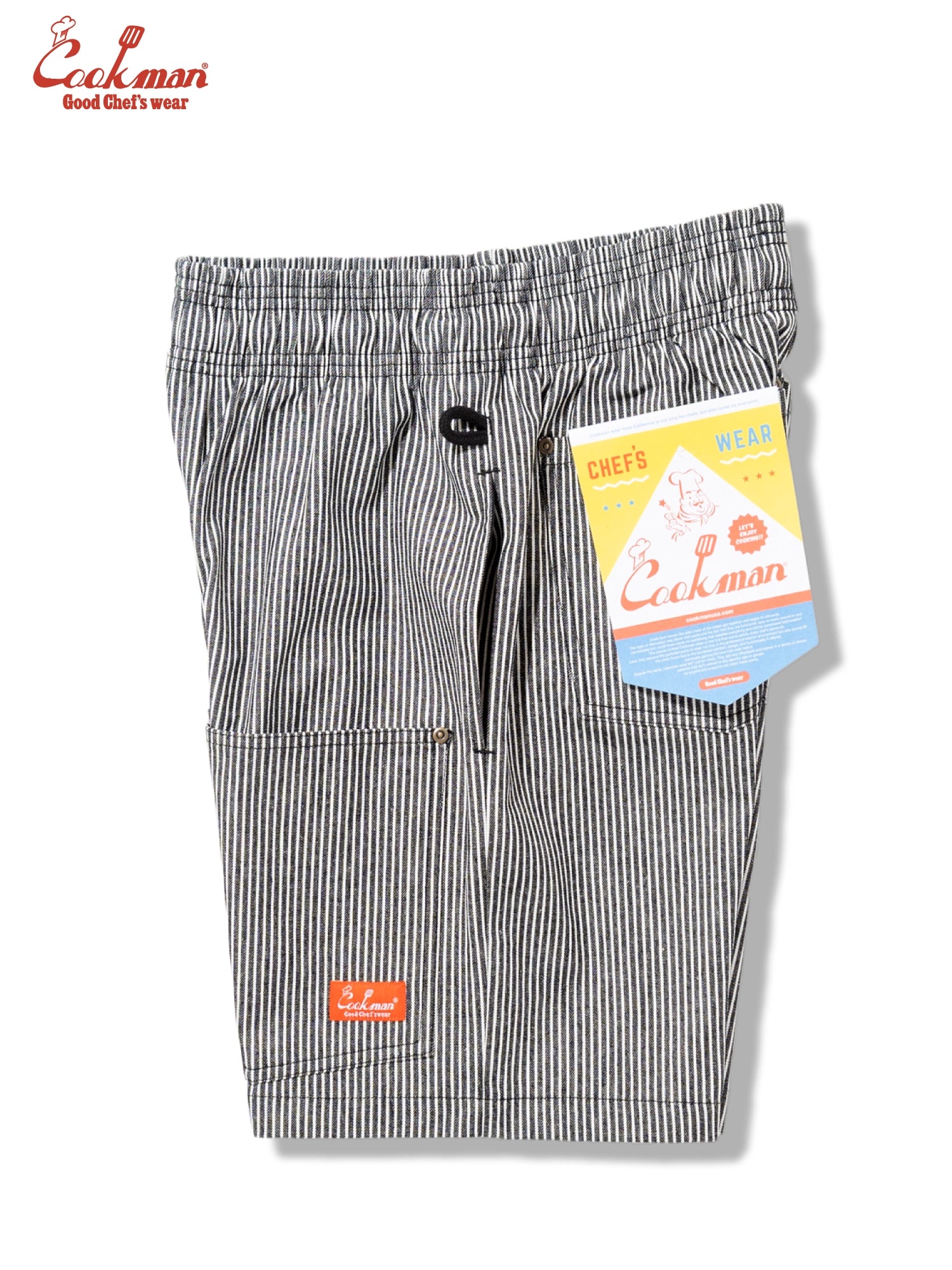 Chef Short Pants Front Pocket - Hickory : Black