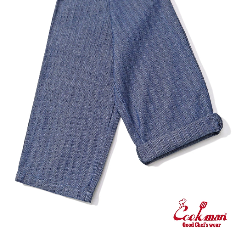 Cookman Chef Pants Semiwide - Herringbone Denim : Blue