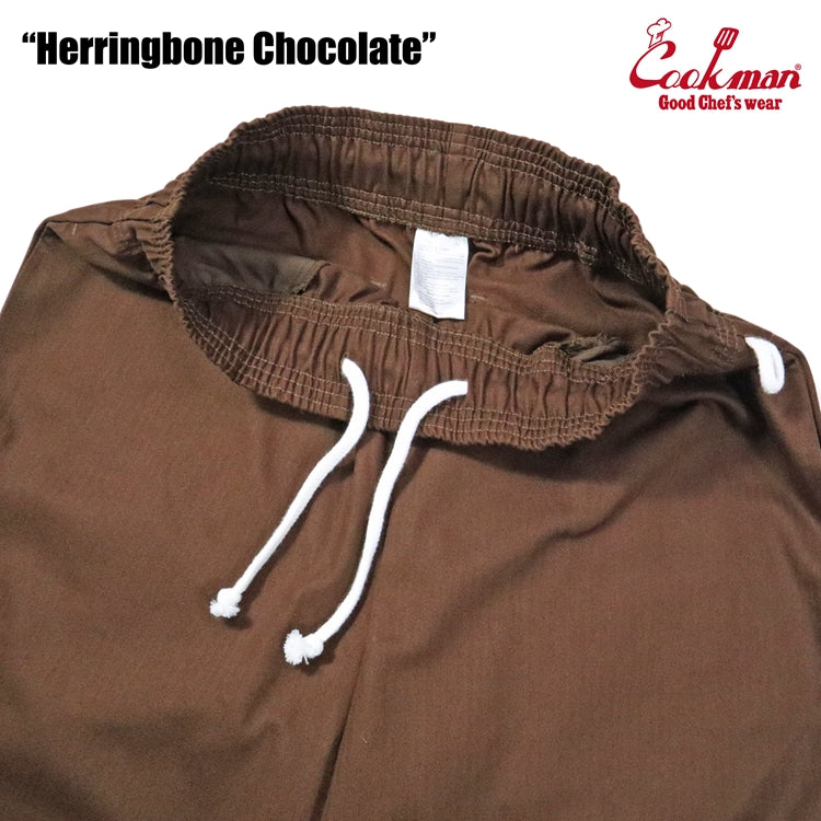 Chef Pants - Herringbone : Chocolate