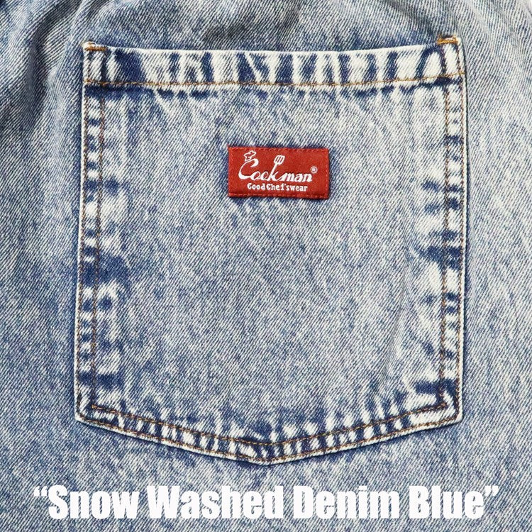 Chef Short Pants - Snow Washed Denim: Blue