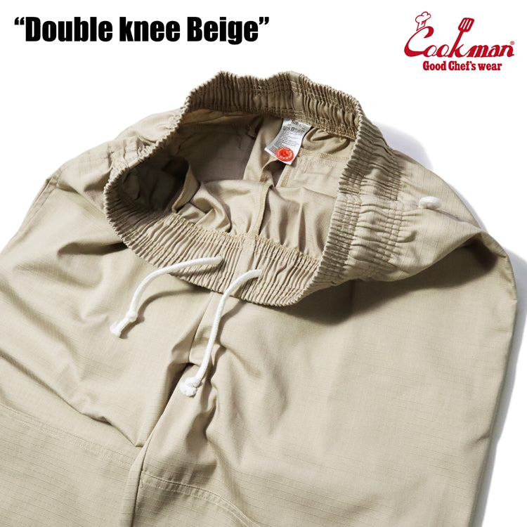 Cookman Chef Pants - Double Knee Ripstop : Beige