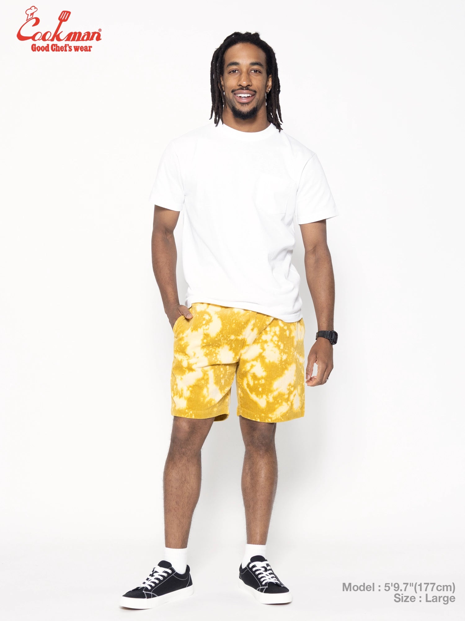 Chef Short Pants - Corduroy : FAT  Bleach Yellow