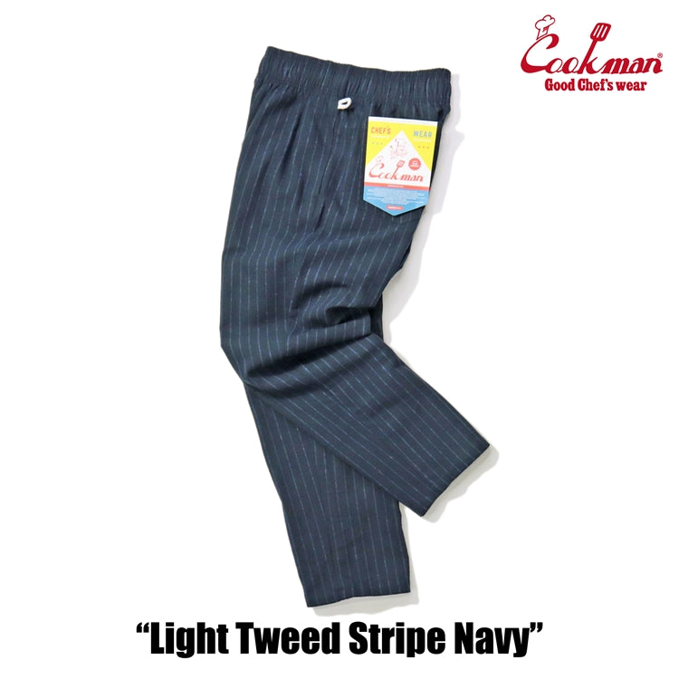 Cookman Chef Pants - Light Tweed Stripe : Navy