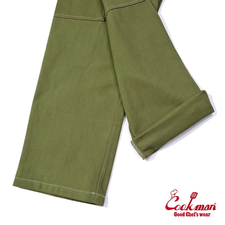 Cookman Chef Pants Semiwide - Front Pocket Duck Canvas : Olive