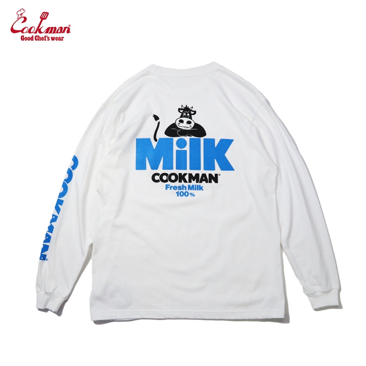 Cookman Long Sleeve Tees - Milk : White