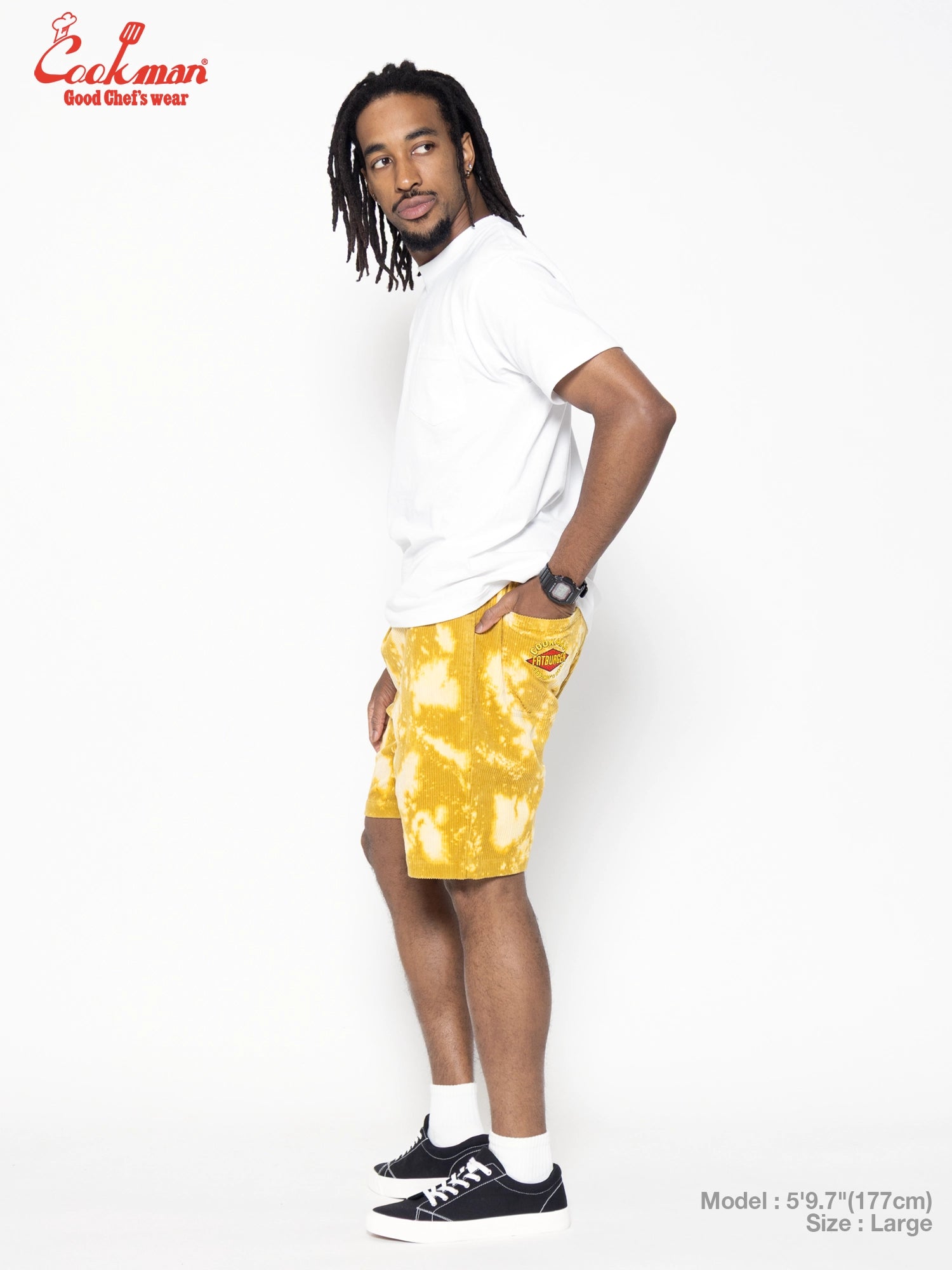 Chef Short Pants - Corduroy : FAT  Bleach Yellow