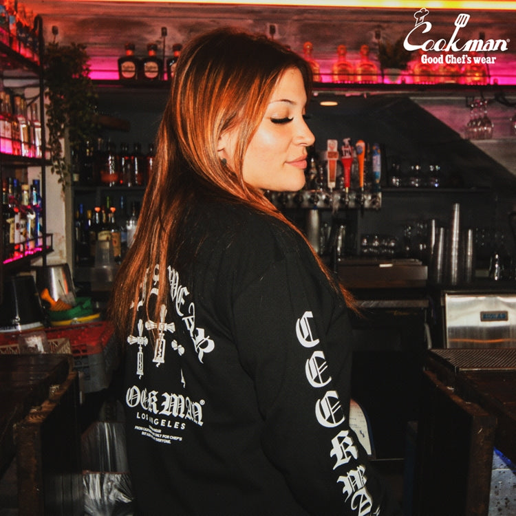 Cookman Long Sleeve Tees - Wine Opener : Black