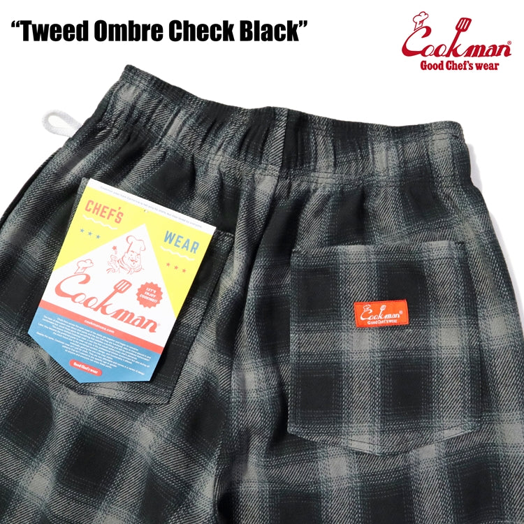 Cookman Chef Pants - Tweed Ombre Check : Black