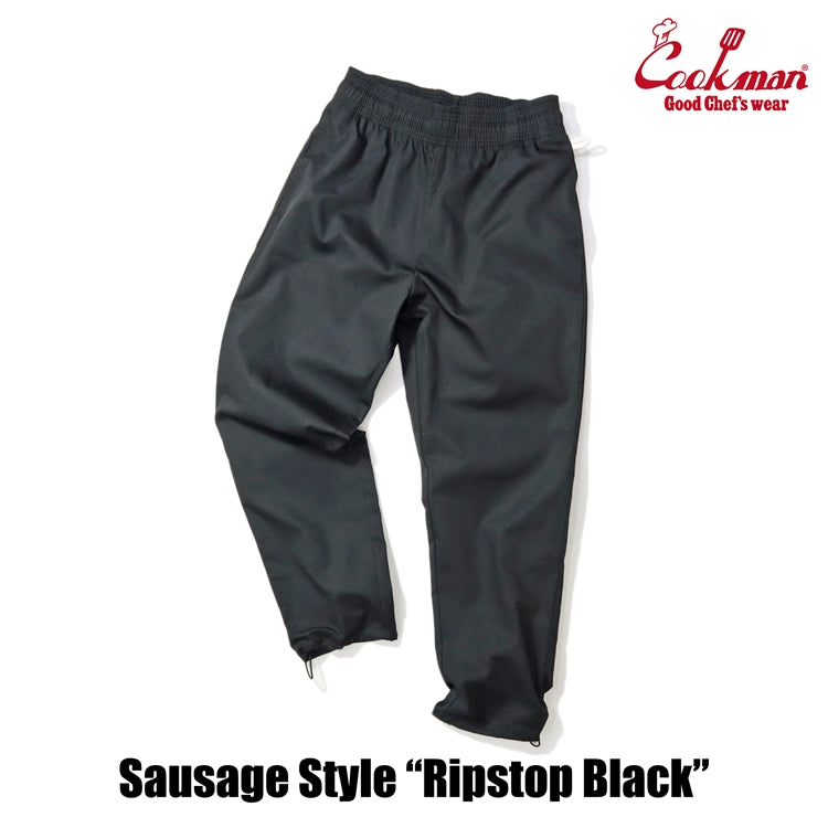 Cookman Chef Pants - Sausage Style Ripstop : Black