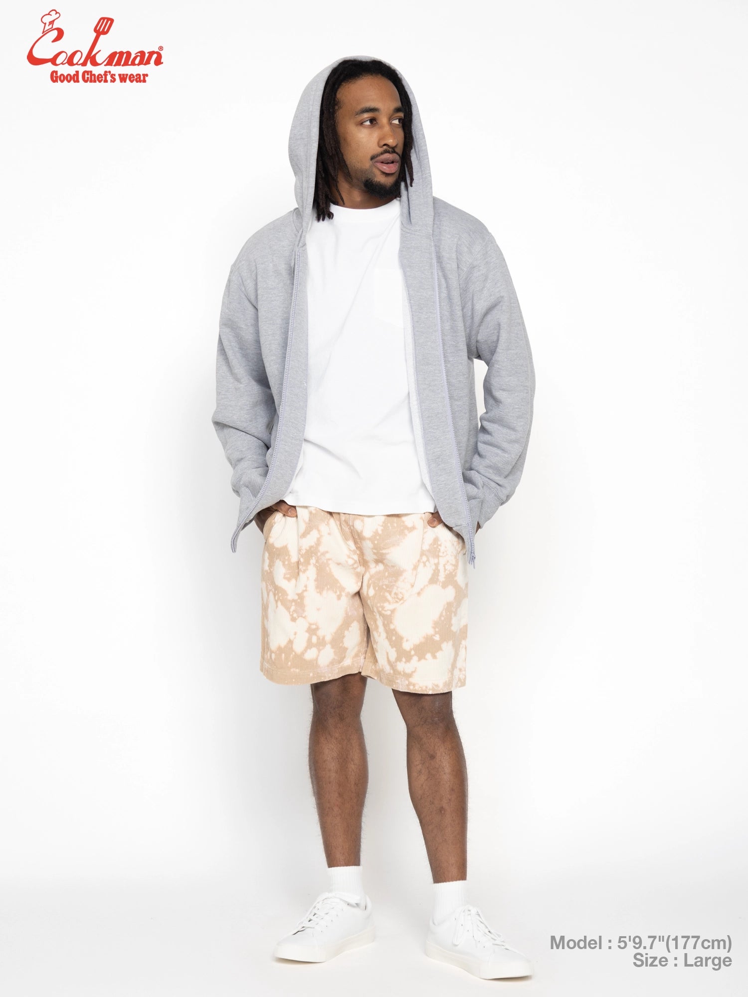 Chef Short Pants - Corduroy Bleach : Beige