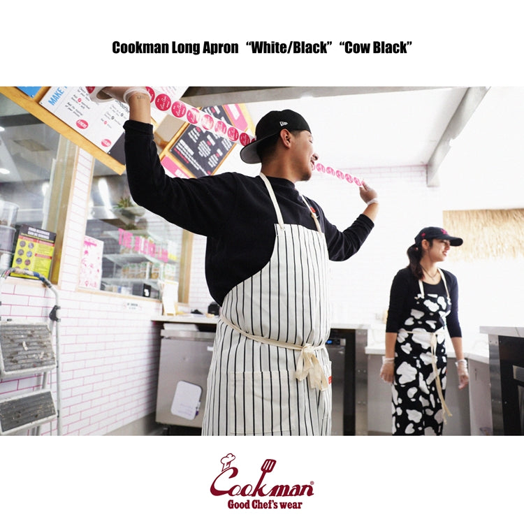 Cookman Long Apron - Cow : Black