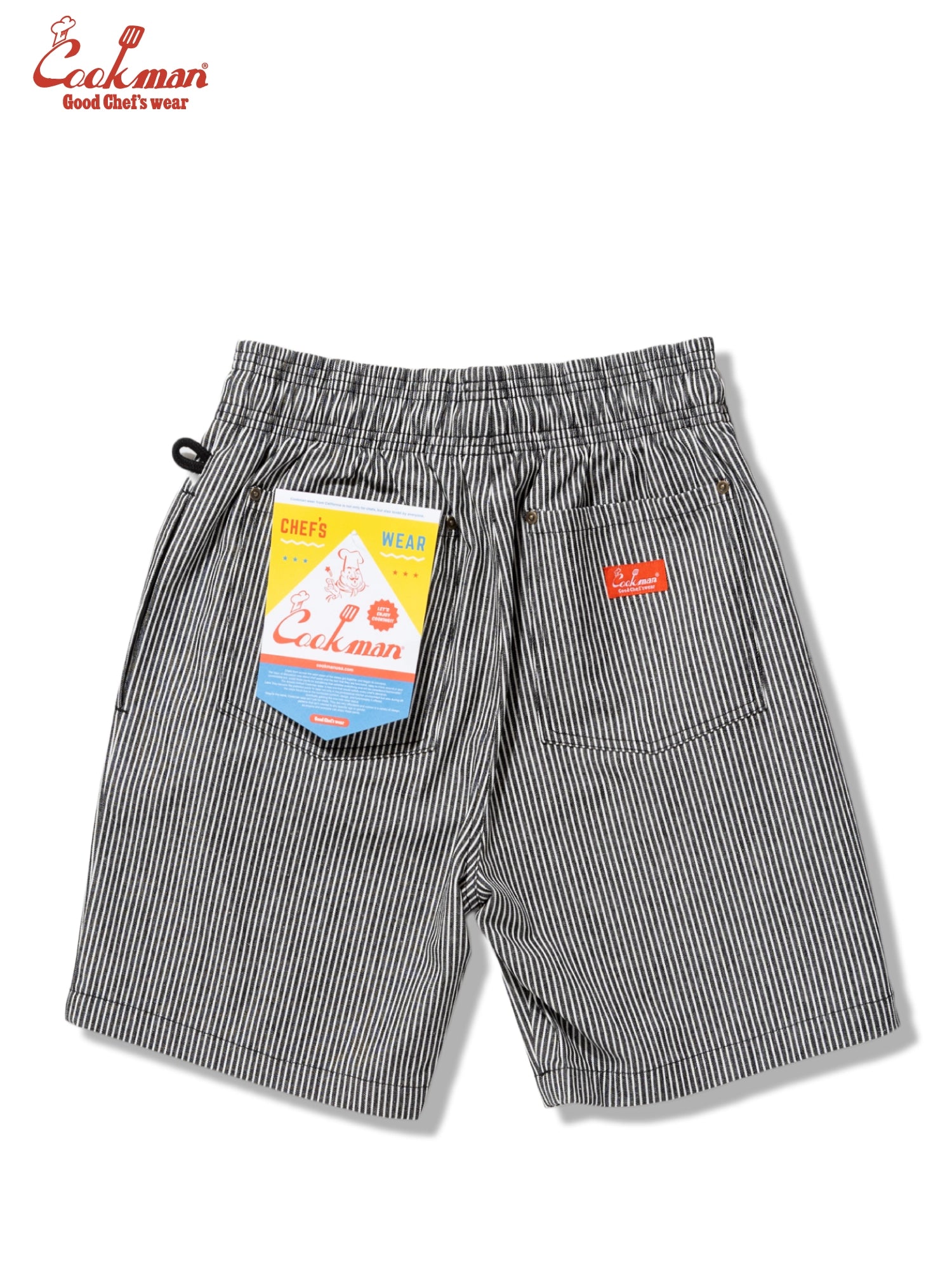 Chef Short Pants Front Pocket - Hickory : Black