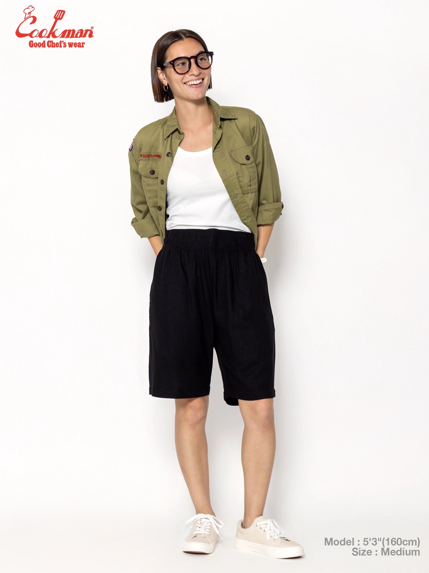 Chef Short Pants - Linen : Black