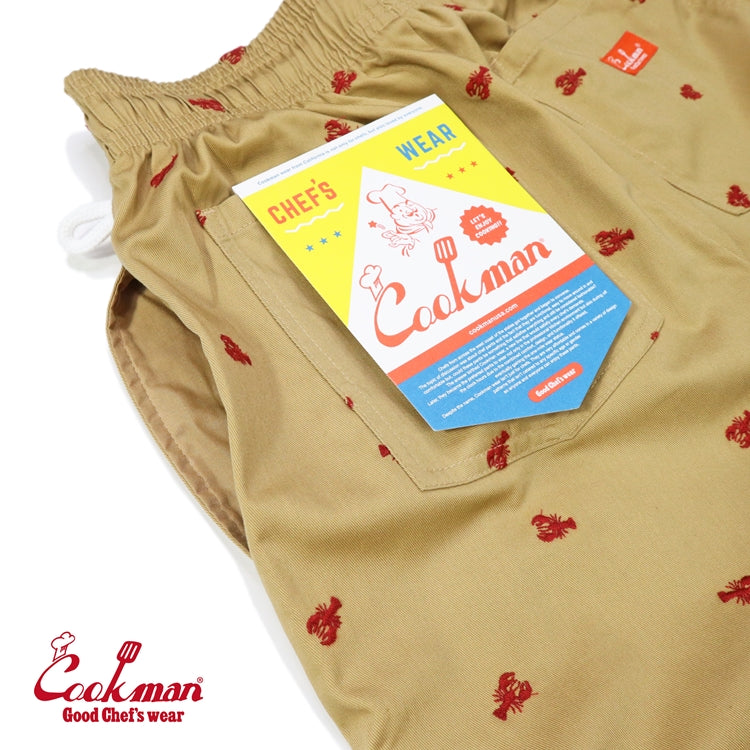 Cookman Embroidery Chef Pants -  Lobster : Beige