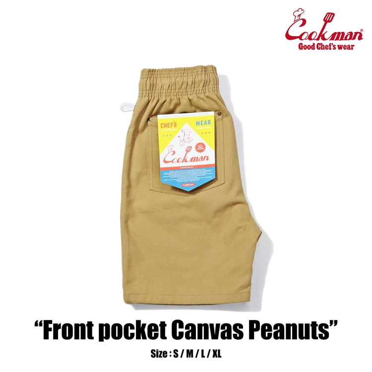 Cookman Chef Short Pants  Front pocket - Canvas Peanuts