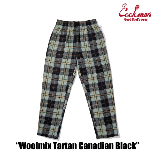 Cookman Chef Pants - Woolmix Tartan : Canadian Black