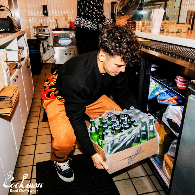 Cookman Knitted Cardigan - Flame : Black