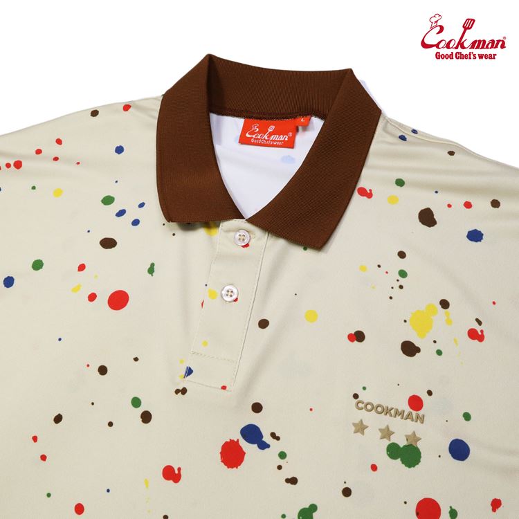 Cookman Polo Shirts - Sauce Splash  : Beige