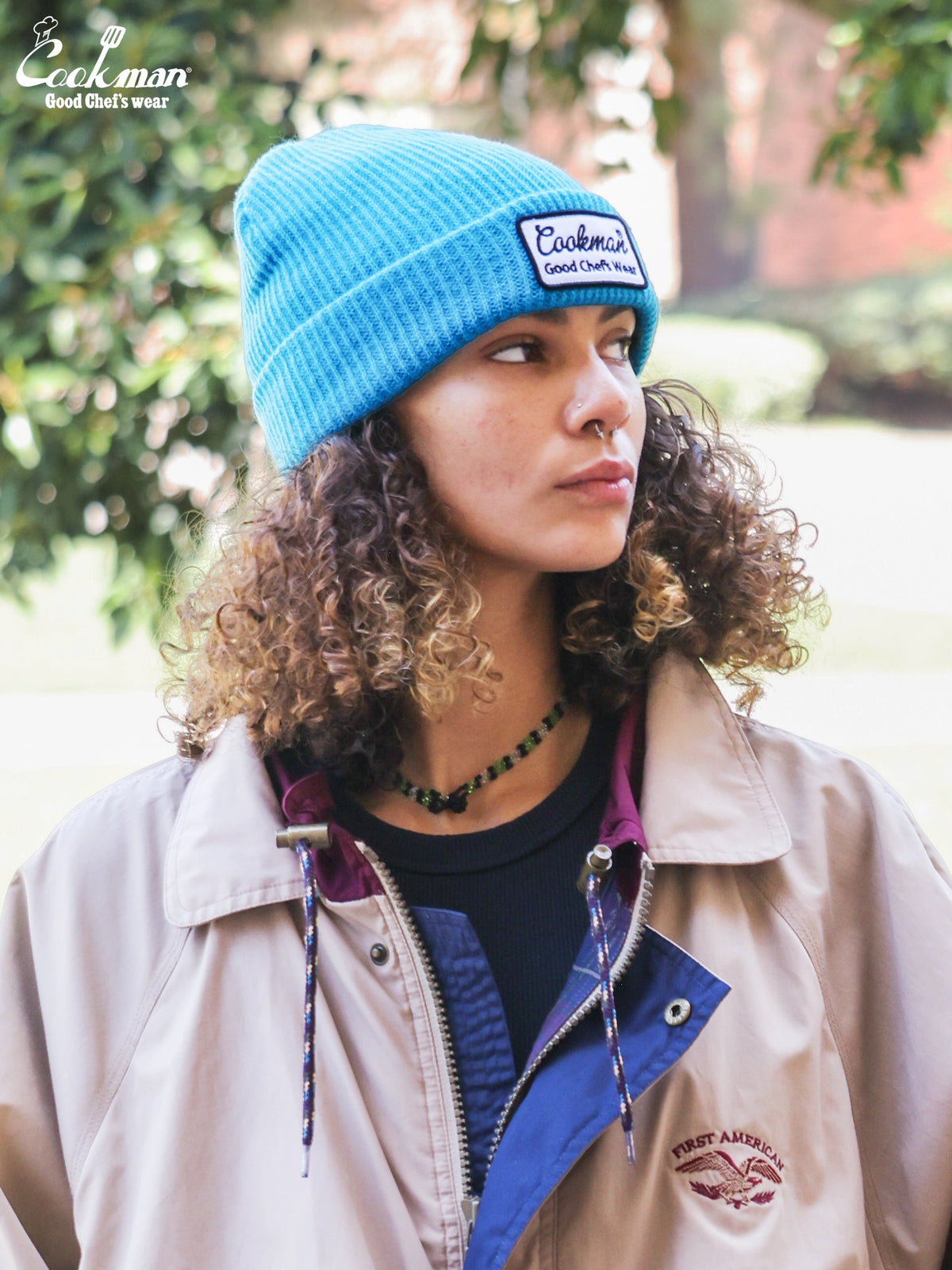 Beanie - Embroidery Patch : Turquoise