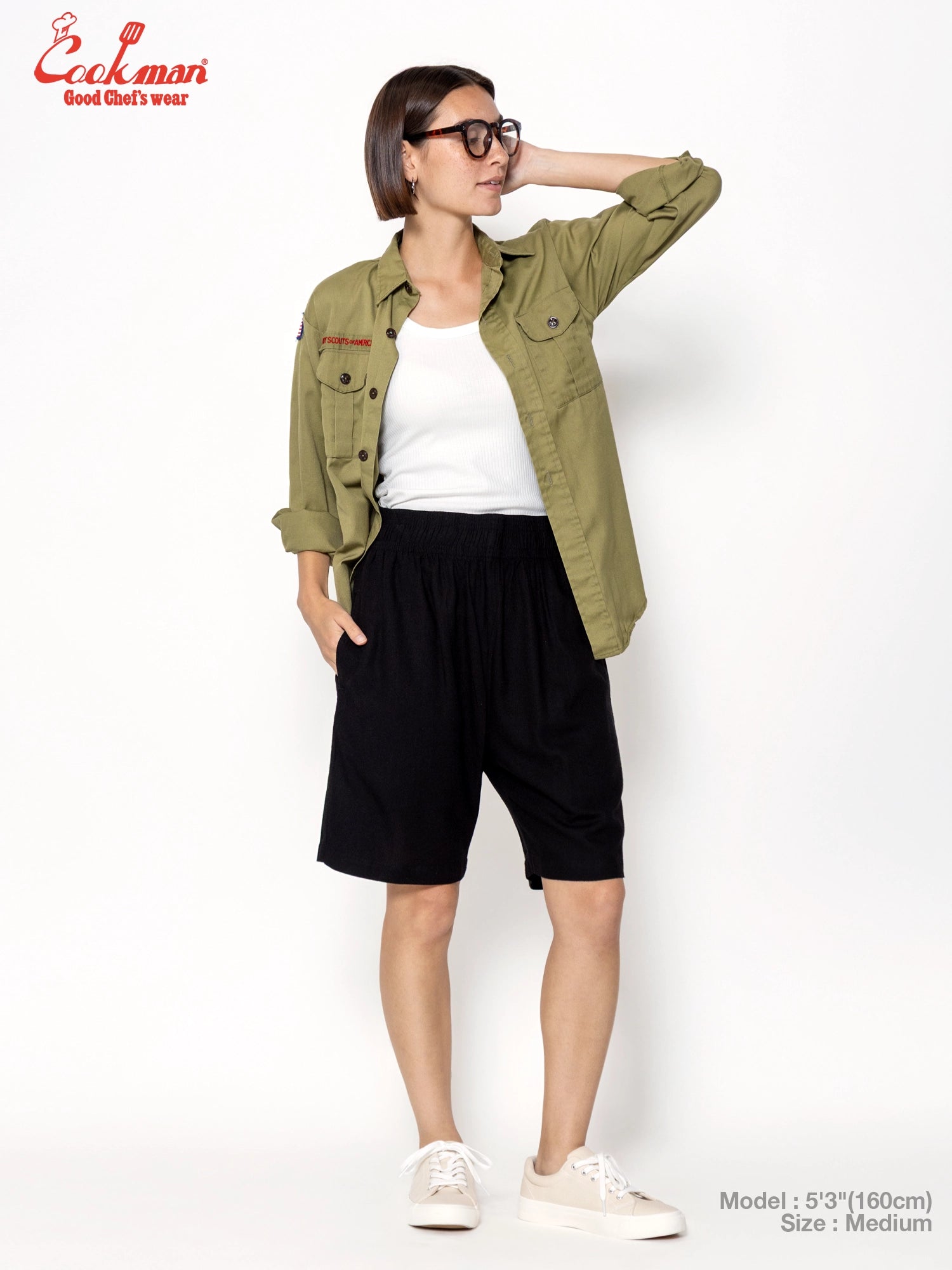 Chef Short Pants - Linen : Black