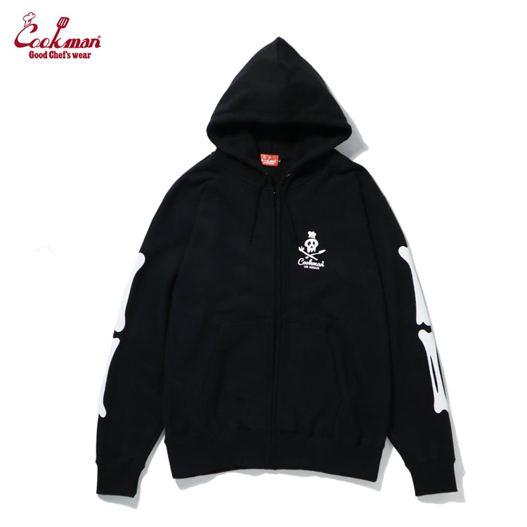 Cookman Zip-up Hoodie - Skull : Black