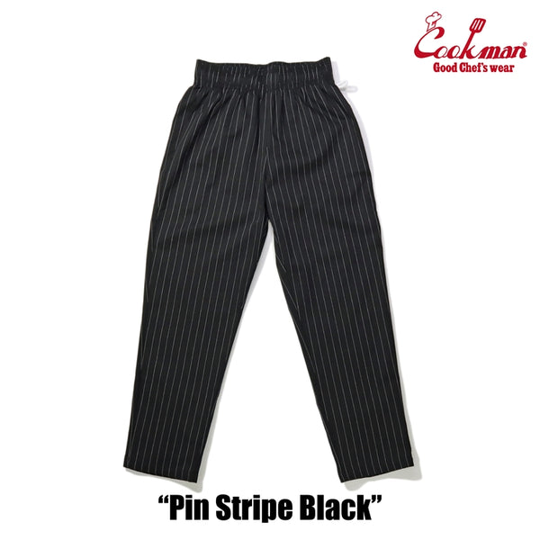 Cookman Chef Pants - Pin Stripe : Black