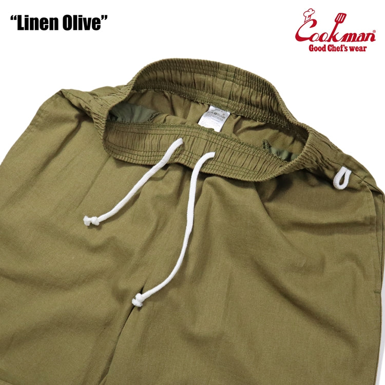 Chef Pants - Linen : Olive