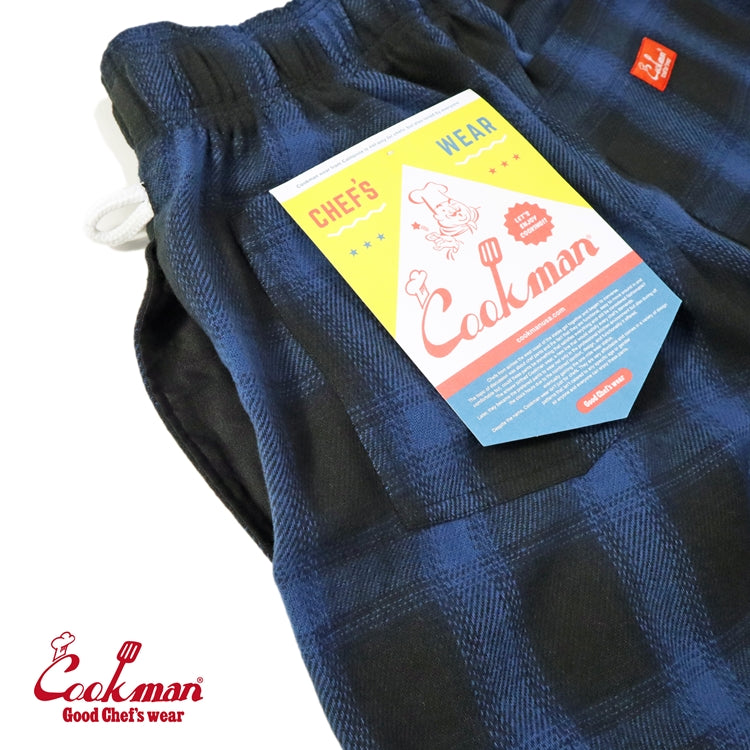 Cookman Chef Pants - Tweed Ombre Check : Blue