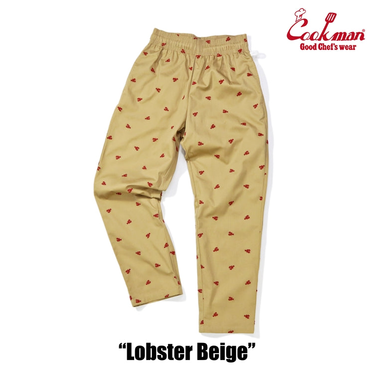 Cookman Embroidery Chef Pants -  Lobster : Beige