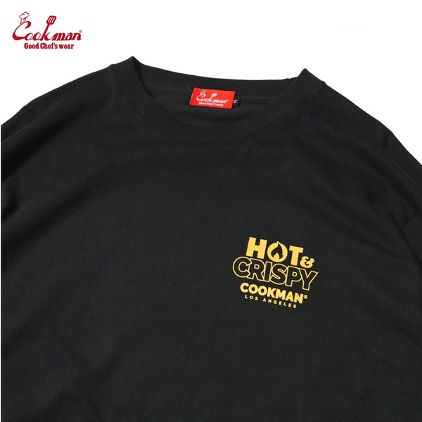 Cookman Long Sleeve Tees - French Fries : Black