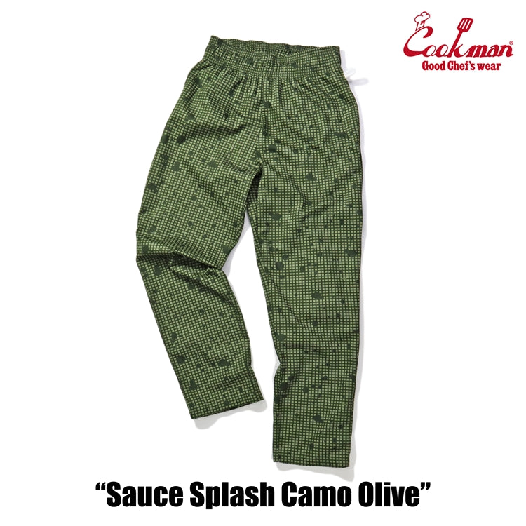 Cookman Chef Pants - Sauce Splash Camo : Olive