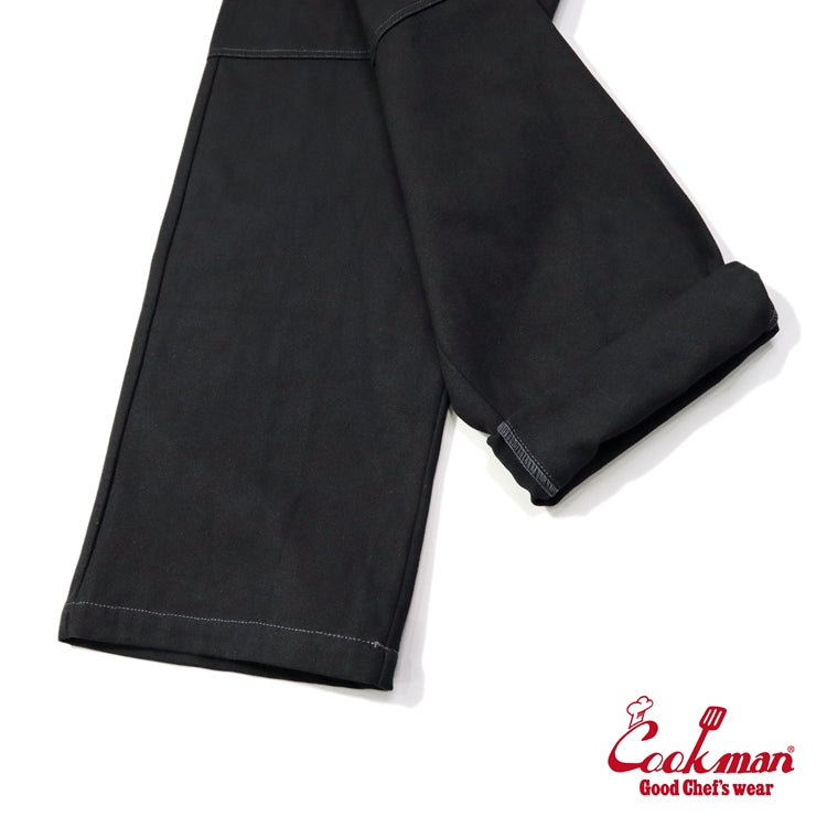 Cookman Chef Pants Semiwide - Front Pocket Duck Canvas : Black