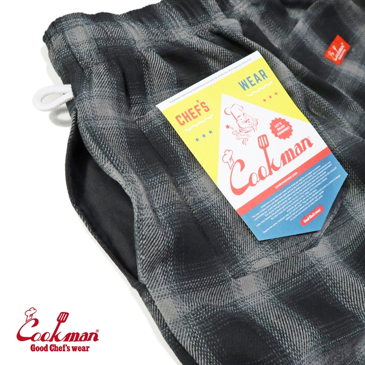 Cookman Chef Pants - Tweed Ombre Check : Black