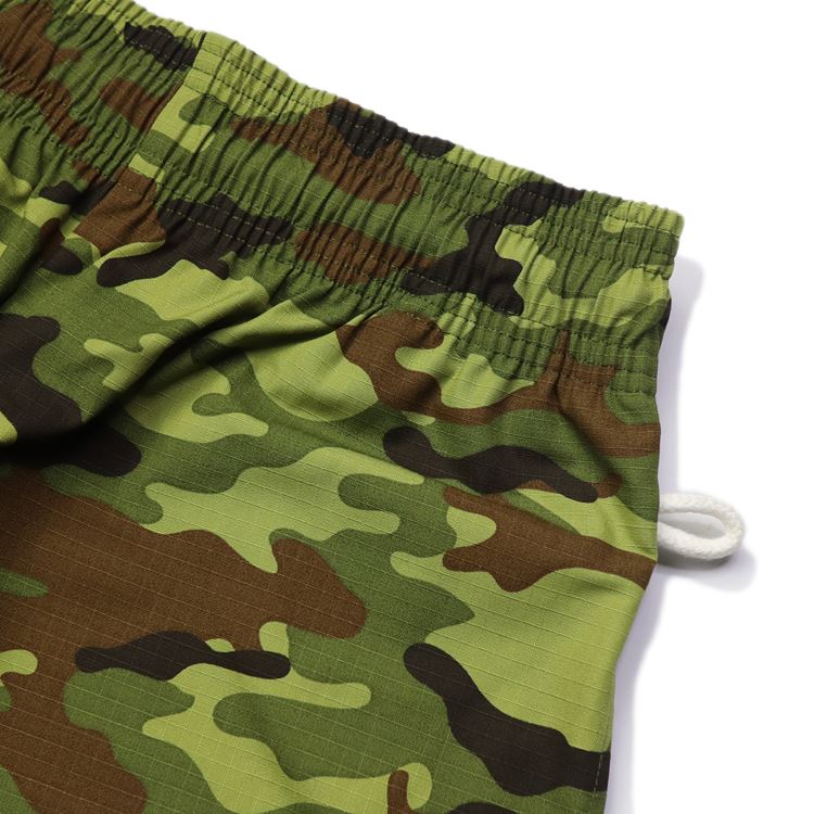 Cookman Chef Short Pants - Ripstop : Woodland Camo Green