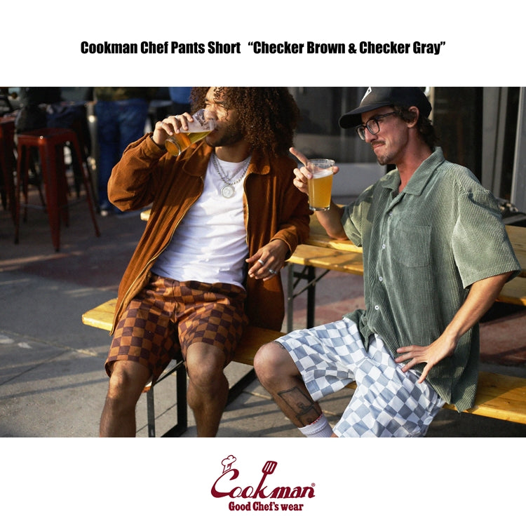 Cookman Chef Short Pants - Checker : Brown