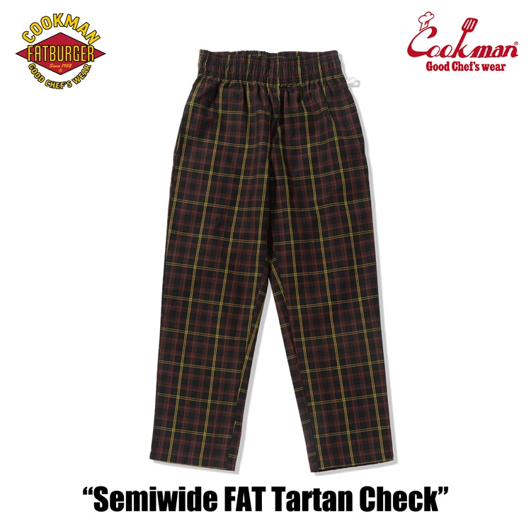 Cookman Chef Pants Semiwide : FAT Tartan Check