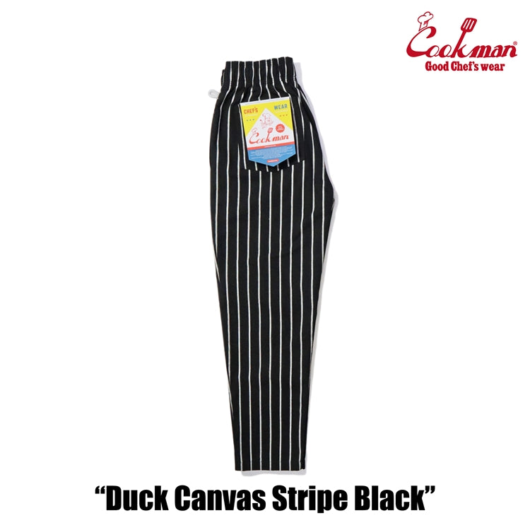 Cookman Chef Pants - Duck Canvas Stripe : Black