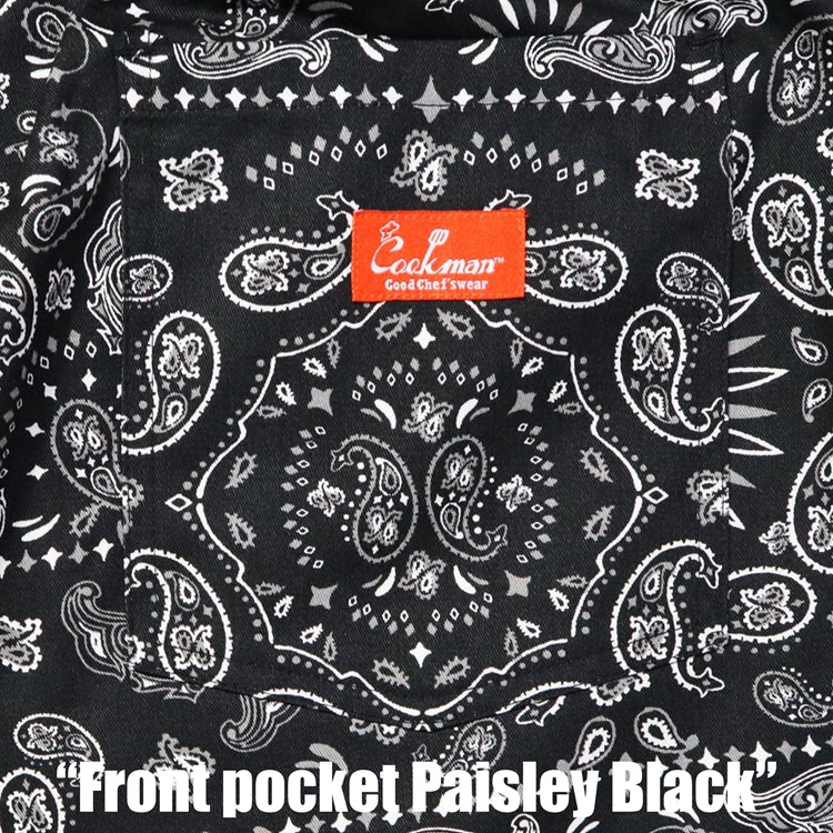 Cookman Chef Short Pants Front Pocket - Paisley : Black