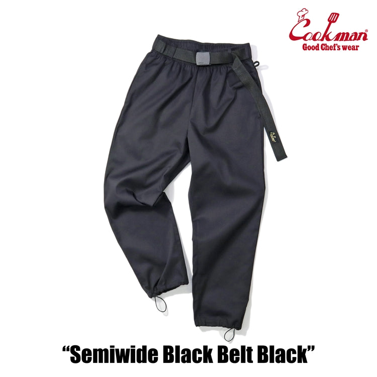 Cookman Chef Pants Semiwide - Black Belt : Black